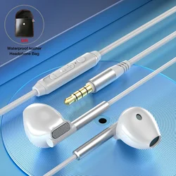 EARDECO Premium Noise-Canceling Wired Headphones with HiFi Bass and Built-In Microphone (White 3.5mm)
