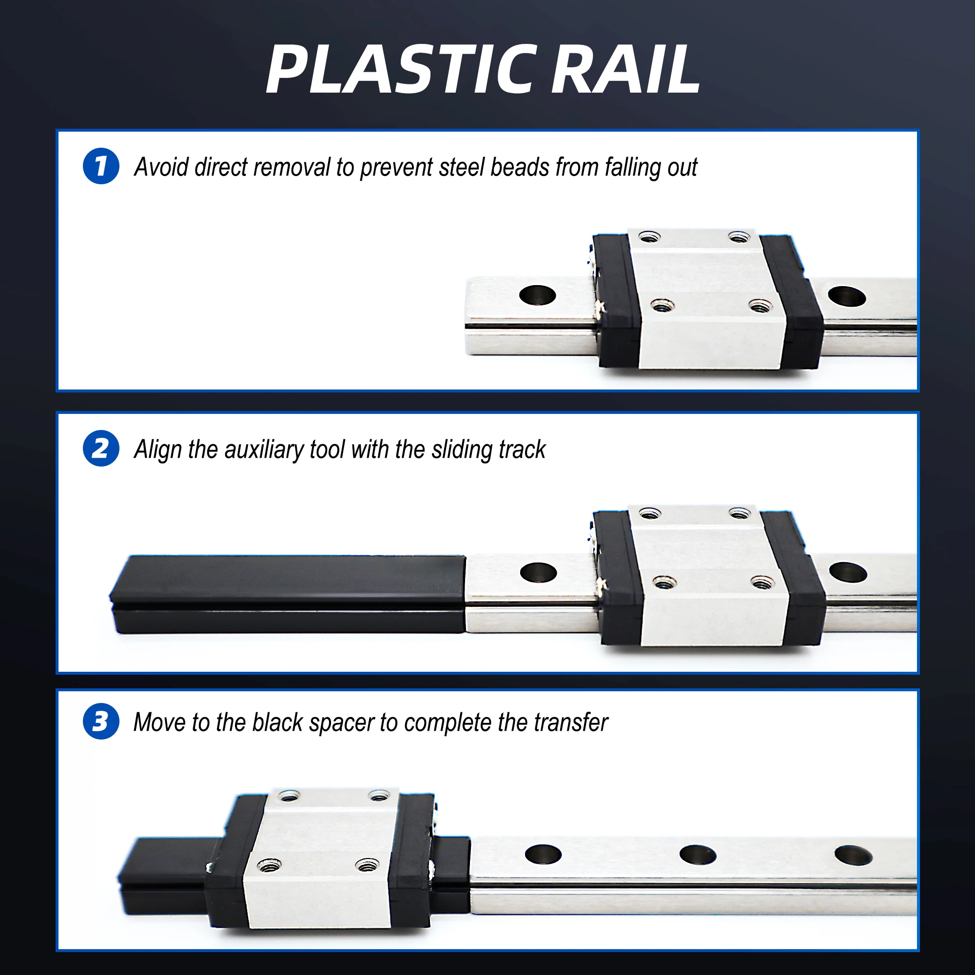 High-Precision Miniature Linear Rail with Dual Blocks – Versatile Slide Track for Automation (100mm to 800mm)