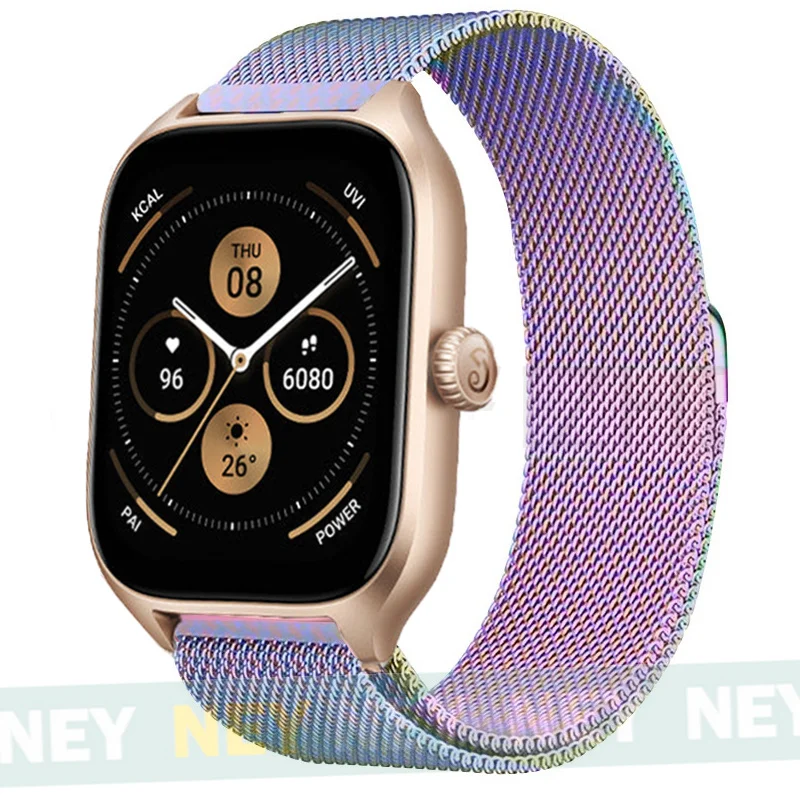 Milanese Loop Metal Bracelet for Smartwatches - Adjustable 20mm/22mm Strap