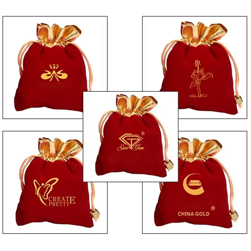 20 New Year gift jewelry packaging bags, lucky bags, jewelry bracelet walnut toy small cloth bags