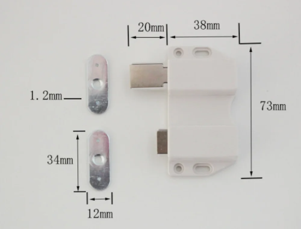 Description Picture 5 of itemSingle head Small Kitchen Cabinet Door Stopper Double headed Catch Soft  Close Magnetic Push To Open Touch Door Damper Buffers