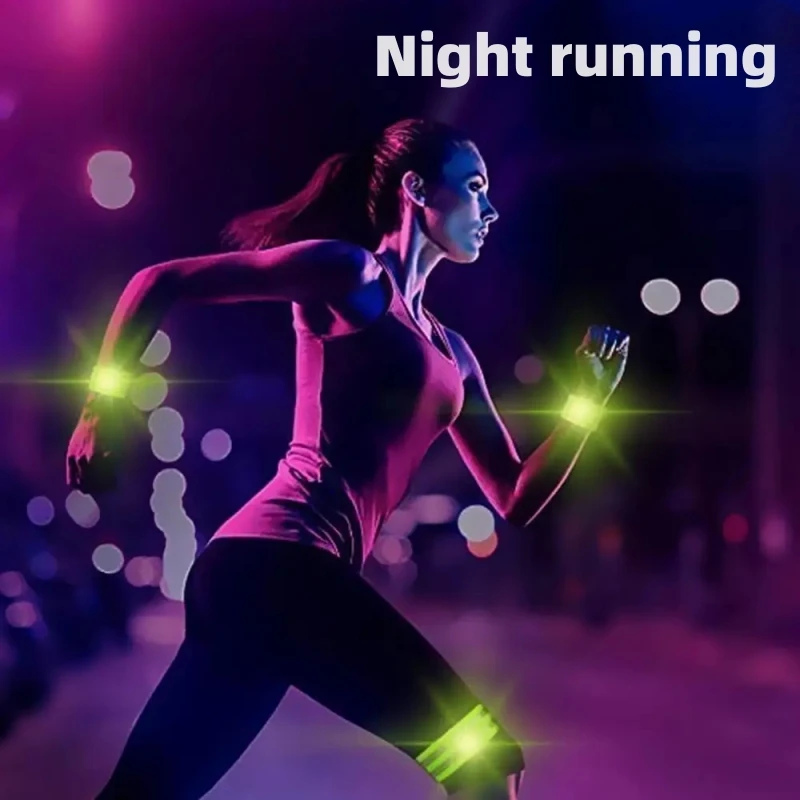 반사 스포츠 손목 밴드 탄성 손목 밴드, 야외 스포츠 안전 반사 손목 밴드, 야간 달리기 사이클링 손목 밴드, 신제품