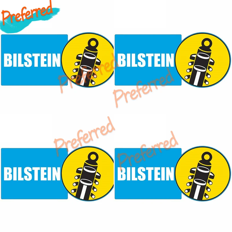 

4X Car Sticker Shock Absorber Logo Waterproof Personality Suitable for Window Covering Scratch Sticker PVC, 13cmx13cm