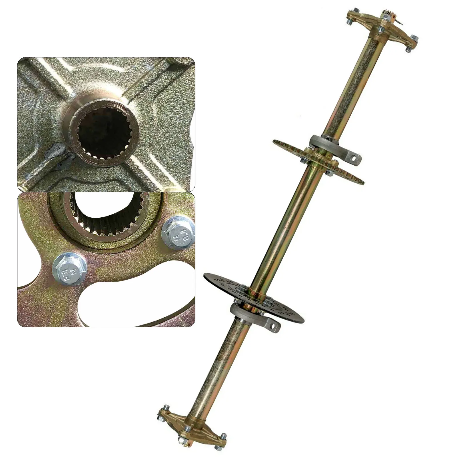 815mm Drift Trike Kart Rear Axle Assembly Rear Live Axle Kit Wheel Hub & Sprocket 428 41T High-Quality