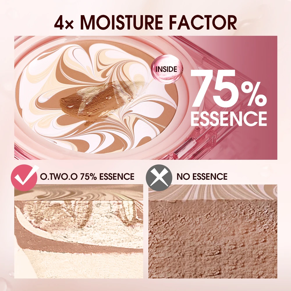 O.TWO.O Triple Cushion Compact Face Concealer Whitening BB&CC Cream Natural Oil-control Waterproof High Coverage Makeup Base bb cream cc cream air cushion cream cushion foundation face makeup primer