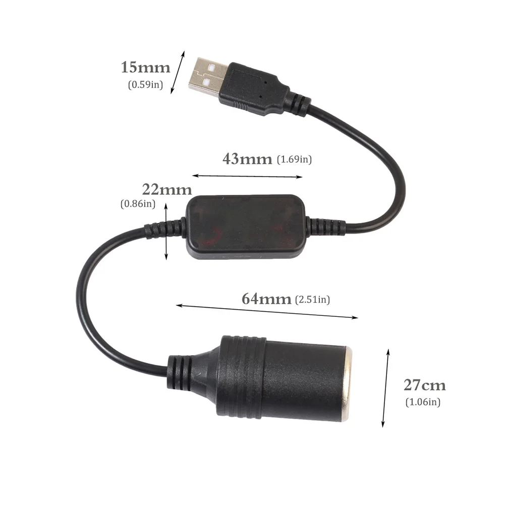 Adattatore USB C PD tipo C maschio a 12V presa accendisigari per auto femmina per registratore di guida, GPS E-Dog, ventola per auto, aspirapolvere