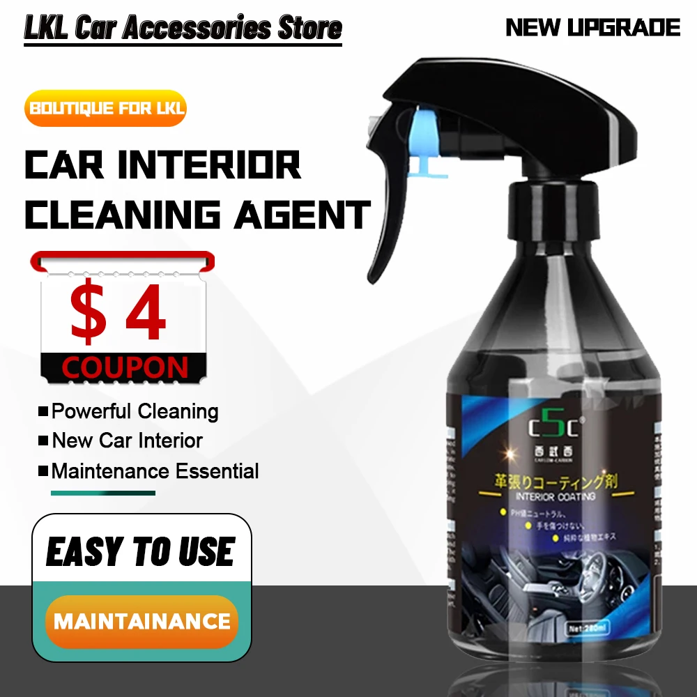 Car Plastic Restore Agent 260ML Leather Repair Kit Auto Interior Detailing Parts Paint Coating