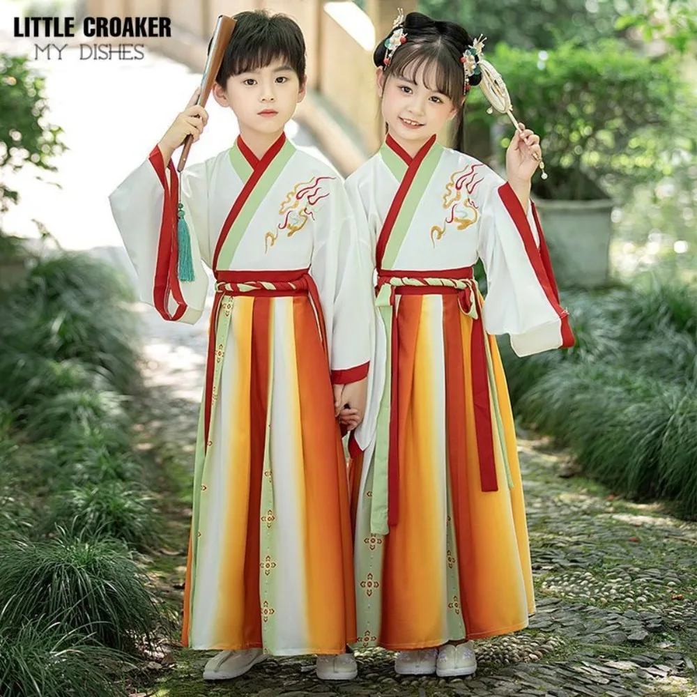 Chinese Traditional Hanfu Kids Costume - Boys \u0026 Girls Ancient Chinese  Clothing for Performance Recital School Show Spring/Autumn - AliExpress, image size:1000x1000