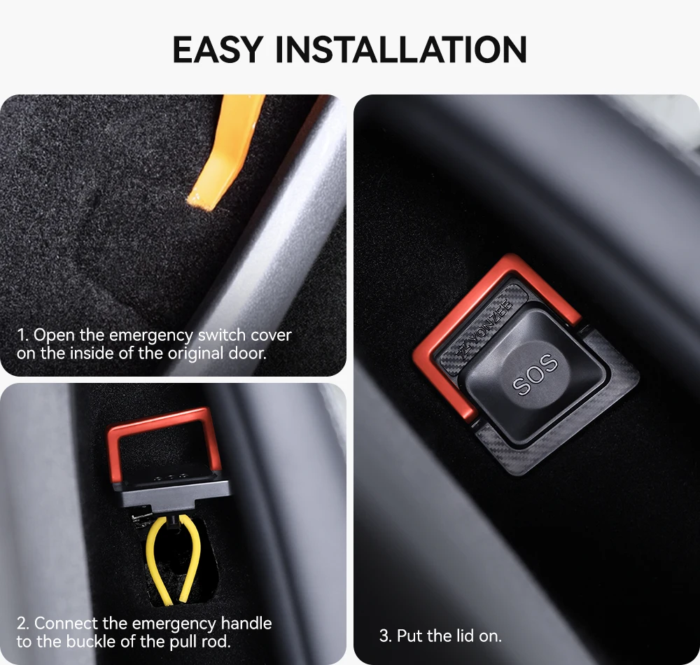 For Tesla Model Y 2021-2025 Model 3 Y Highland Juniper Rear Door Emergencies Saf