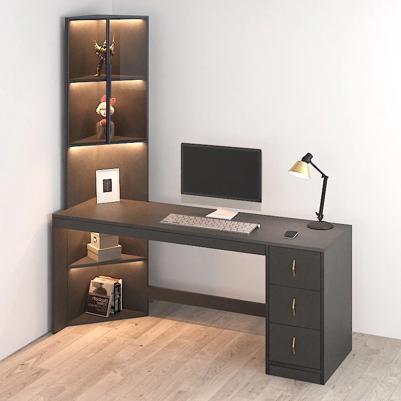 

Household Desktop Single Bedroom Corner with Drawer Storage Corner Desk