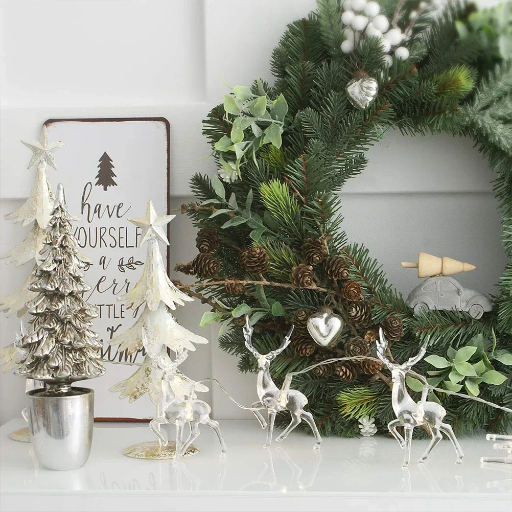 Deer LED String Light 10LED Battery Operated Reindeer Indoor Decoration For Home Christmas String Lights Outdoor Xmas Party