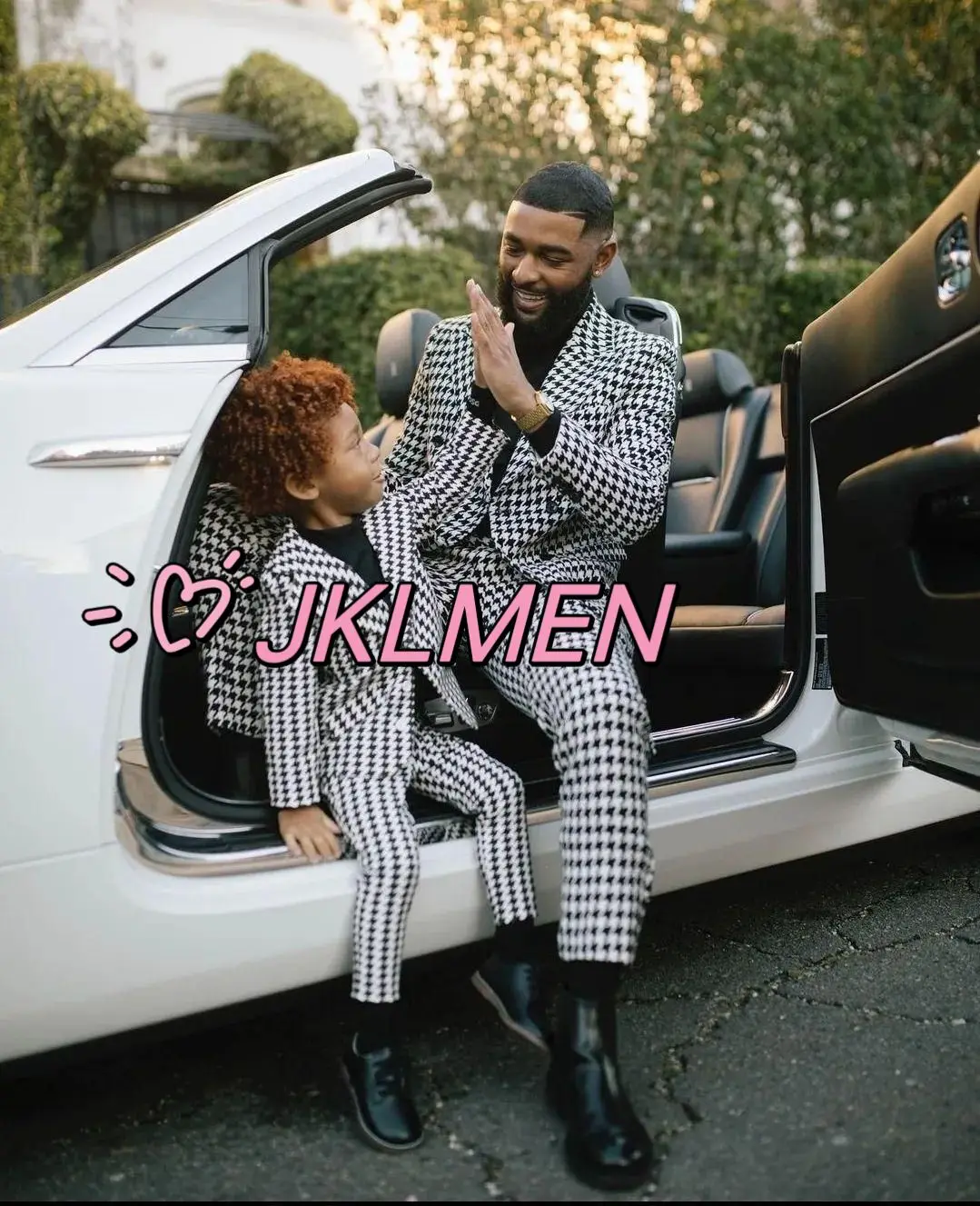 Classic Houndstooth Wedding Tuxedos Notch Lapel Mens Suit Two Pieces Formal Business Mens Jacket Blazer Groom Tuxedo Coat Pants