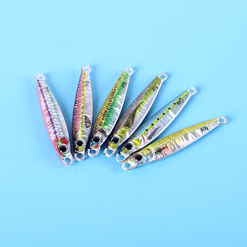 3D Printing Tungsten Jig Fishing Lure Sea Fishing Long Casting Micro Jigs 10g-120g Fast Sinking Luminous Vertical Jigging Lure 3
