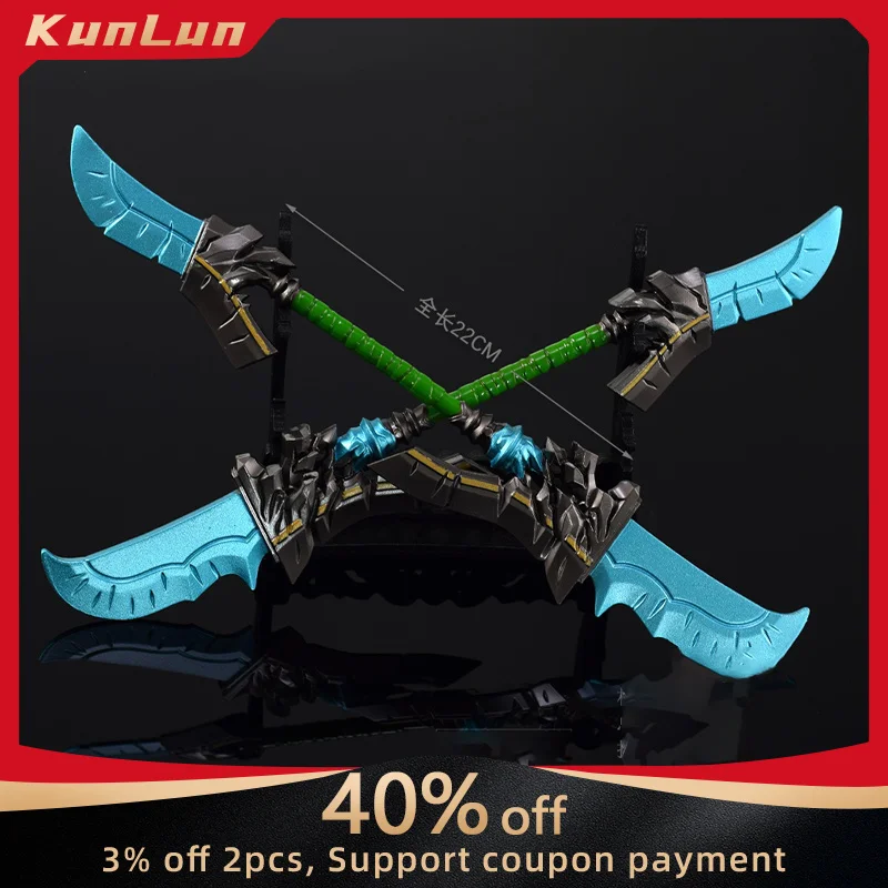

22cm World of Warcraft Weapon Yungo's Sword and Blade Halberd Alloy Model 1:1 Replic Game Sword Samurai Home Decor Toys Knife
