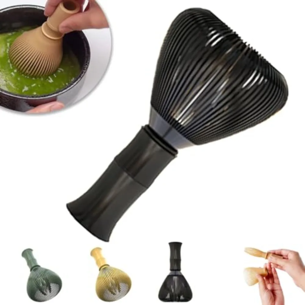 New ABS Matcha Whisk Food Grade Reusable Green Tea Powder Whisk With Whisk Holder Tea Brush