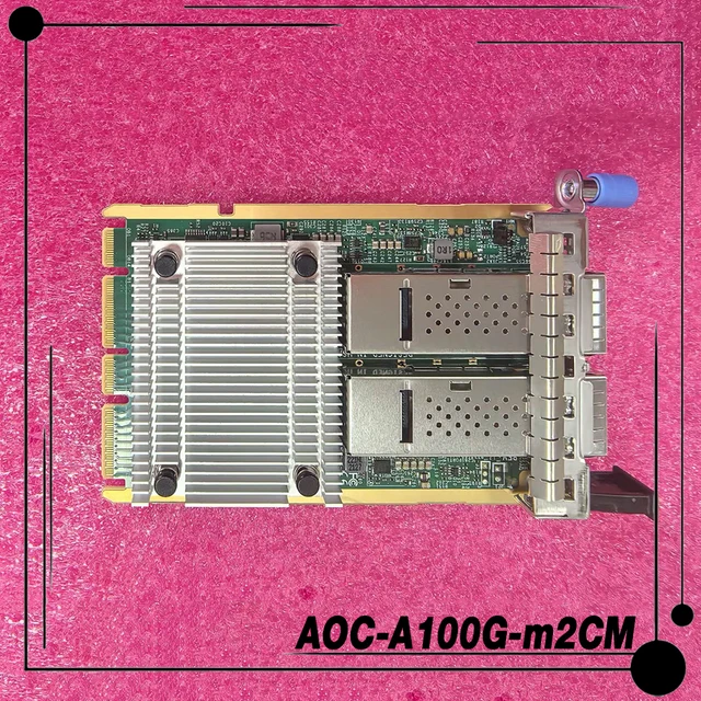Для Supermicro Aiom NIC двухпортовый сетевой адаптер 100G AOC-A100G-m2CM 1