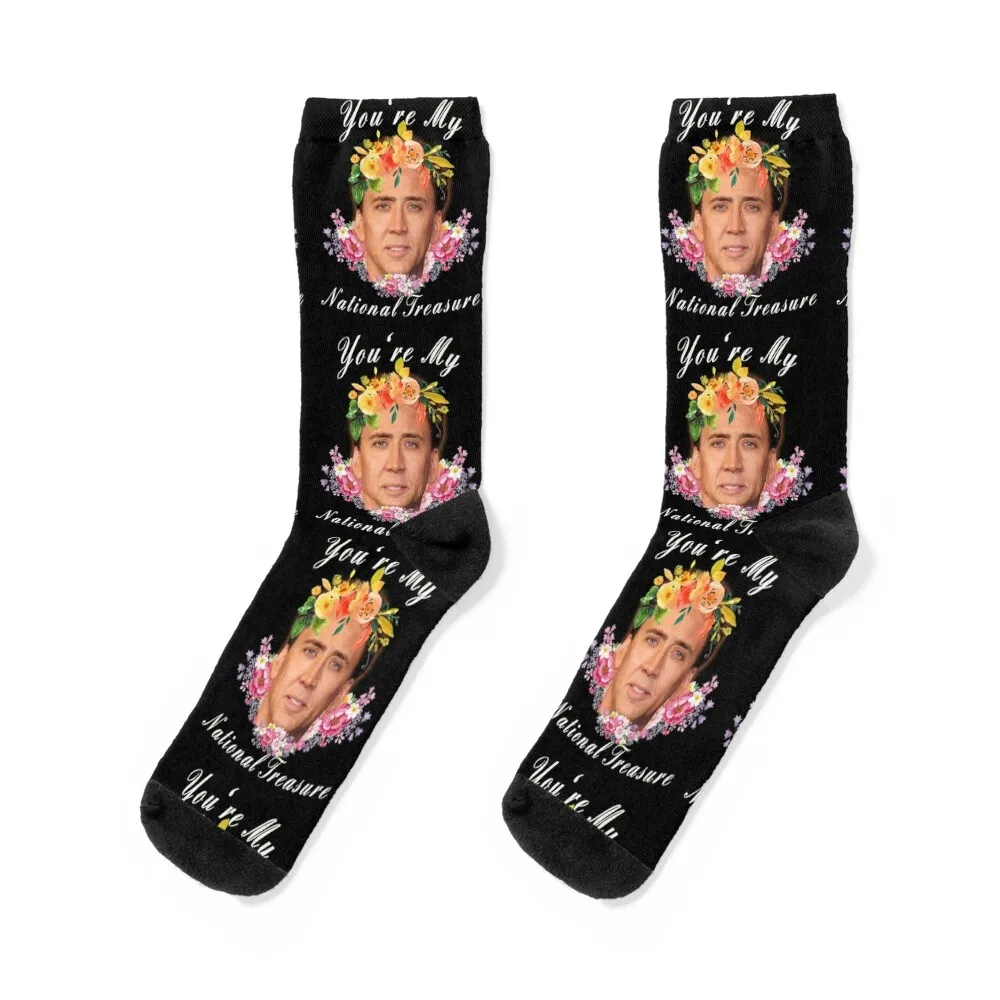 

Nicholas Cage - You're My National Treasure - Nicolas Nick Nic Socks gym cute football Ladies Socks Men's