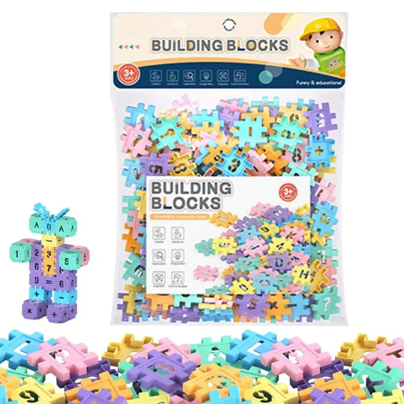 Interlocking Building Blocks 100pcs Funny Puzzle Toy Set Colorful Interlocking Components Brain Teaser Puzzles for Kids Gifts