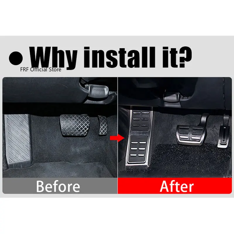 AT MT Car Accessories Fuel Brake Footrest Pedals Non Slip Pedal For Porsche Macan 2014 2015