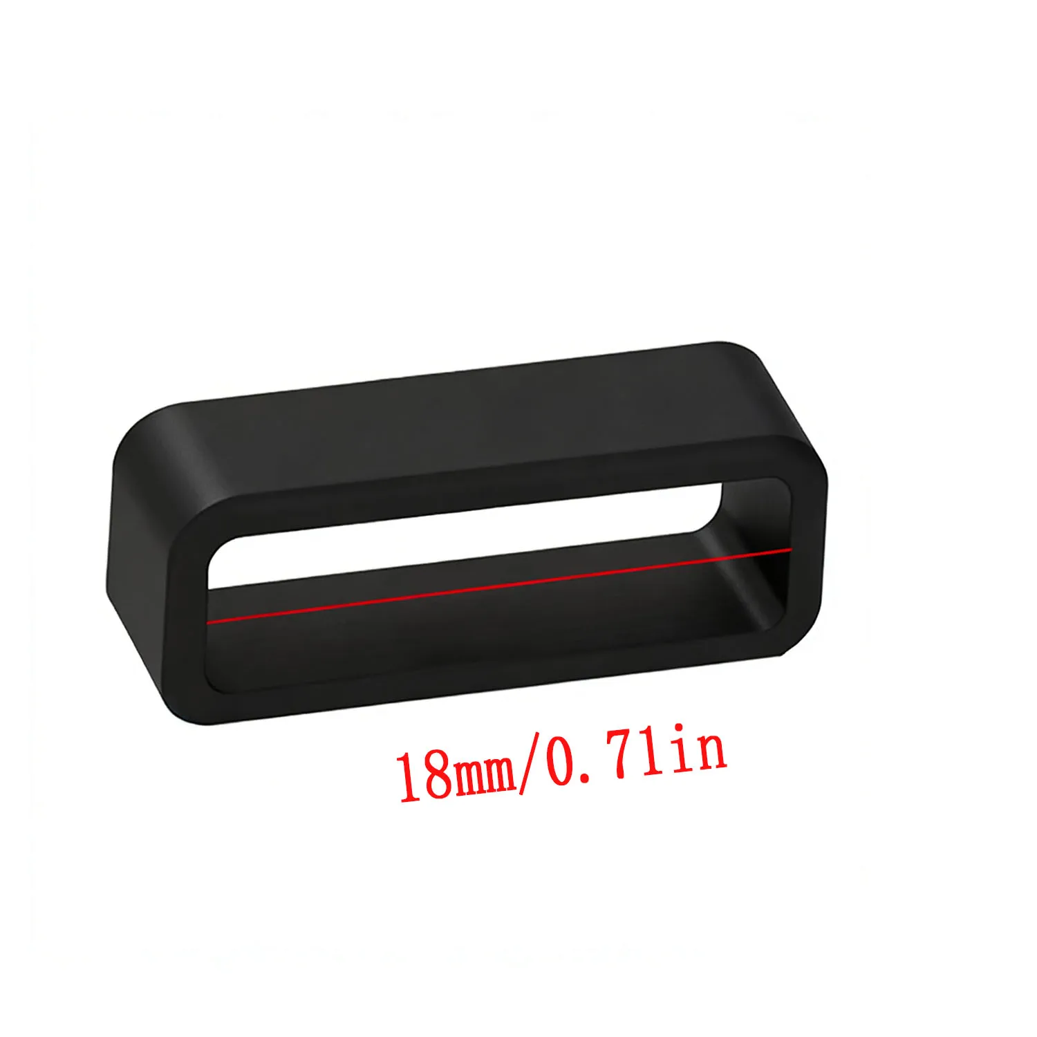 Durable Black Silicone Watch Strap Loops - Premium Rubber Bands Accessory Holder (Various Sizes)