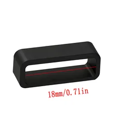 Durable Black Silicone Watch Strap Loops - Premium Rubber Bands Accessory Holder (Various Sizes) - 10Pcs (18mm)