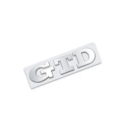 Premium 3D Metal GTD Logo Rear Trunk Emblem Badge Sticker Decal (Chrome silver)
