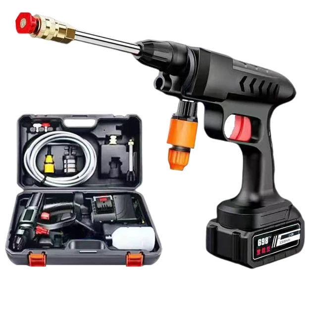 Autós Vezeték Nélküli Alátét Pisztoly Nagynyomású 20000/30000Mah 60Bari Vízpisztoly Autó Otthoni Kerti Mosás Autómosó Kiegészítők - Image 2