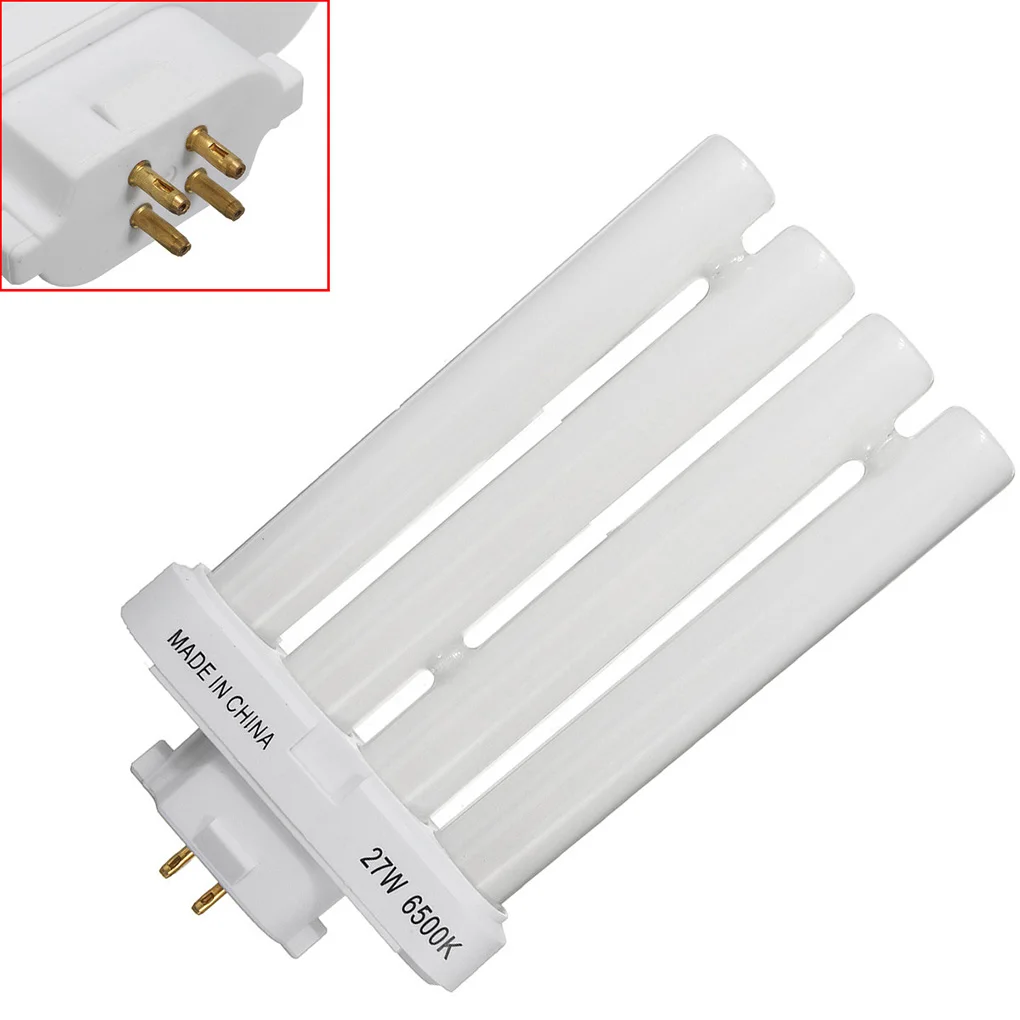 3/2/1PCS 27W 4-pin Quad Tube Compact Fluorescent Light Bulb Parts Working Lighting Accessory Household Office Dormitory Fluorescent Light Tubes