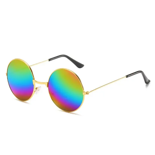 Lunettes de soleil rondes rétro pour adultes, lunettes de mariage, crapaud en métal, lunettes à la mode, hommes et femmes