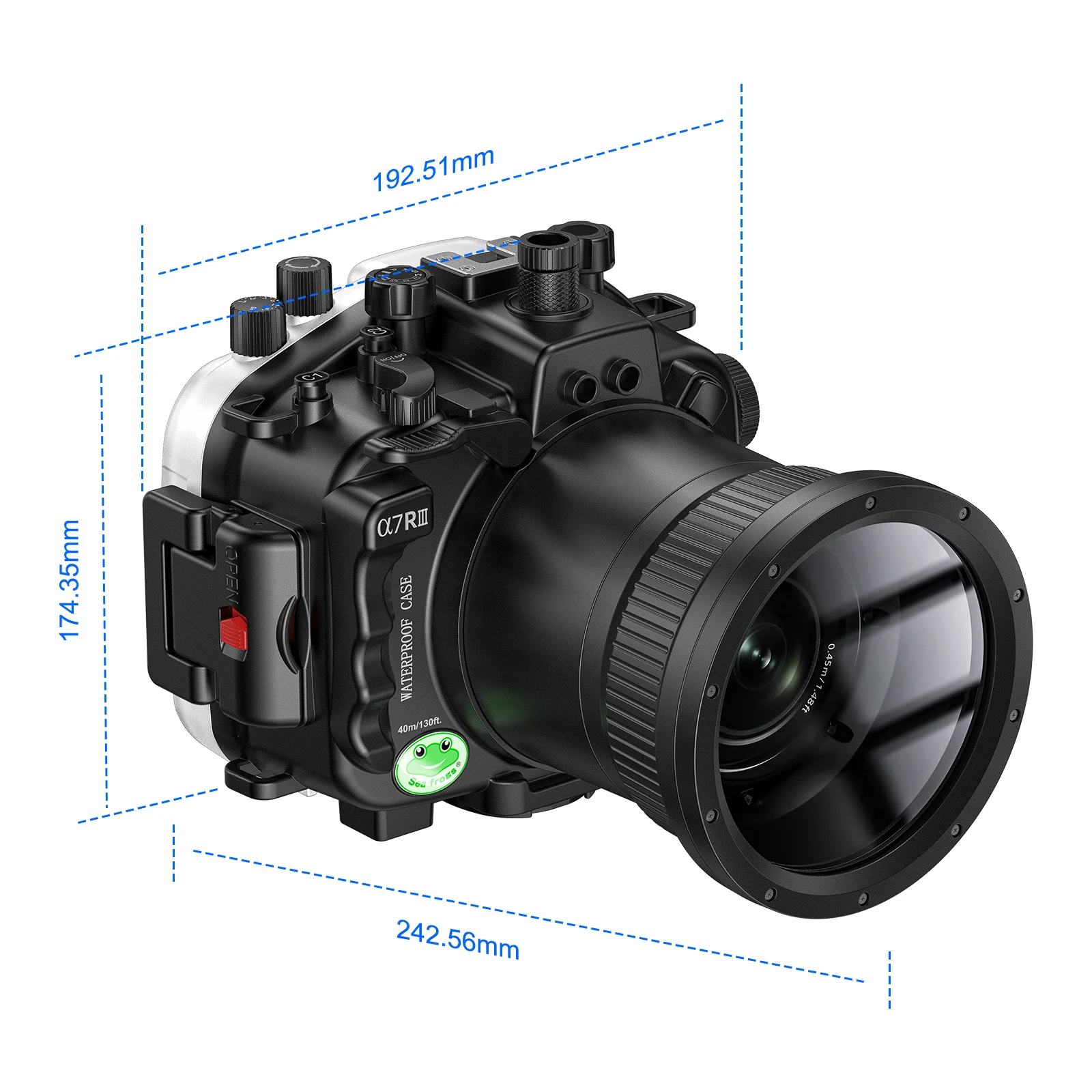 Seafrogs 스쿠버 다이빙 카메라 케이스 커버 A7 R III FE 90 2.8G 렌즈 수중 방수 하우징 사진 액세서리