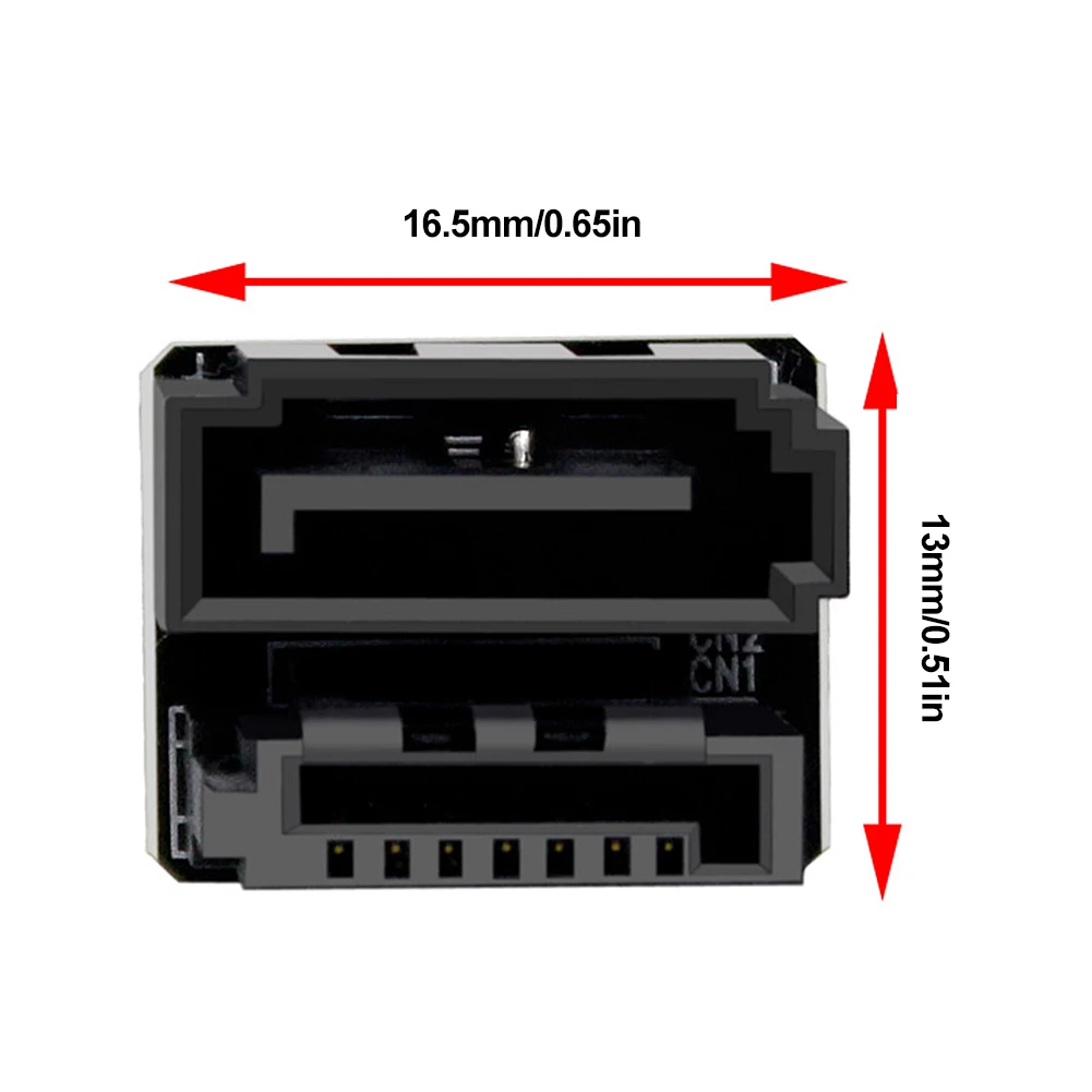 Motherboard SATA 7PIN Connector Plug and Play Elbow Head SATA 7Pin Angled Adapter 180 Degree Turn Connector Computer Accessories
