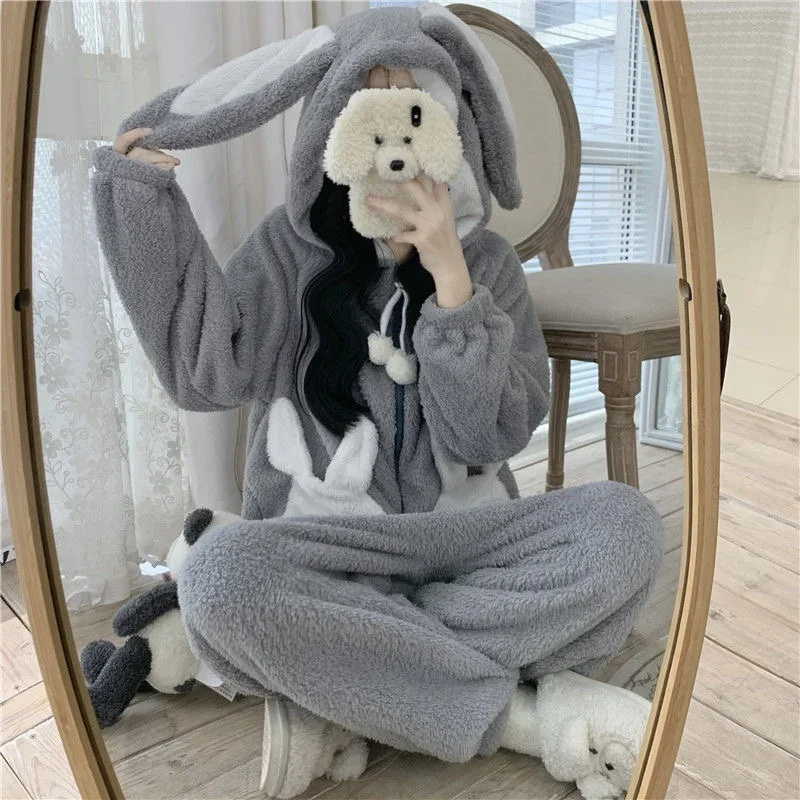 Kigurumi Mamelucos Para Adultos Conejo Pijamas Kawaii Pijamas Para