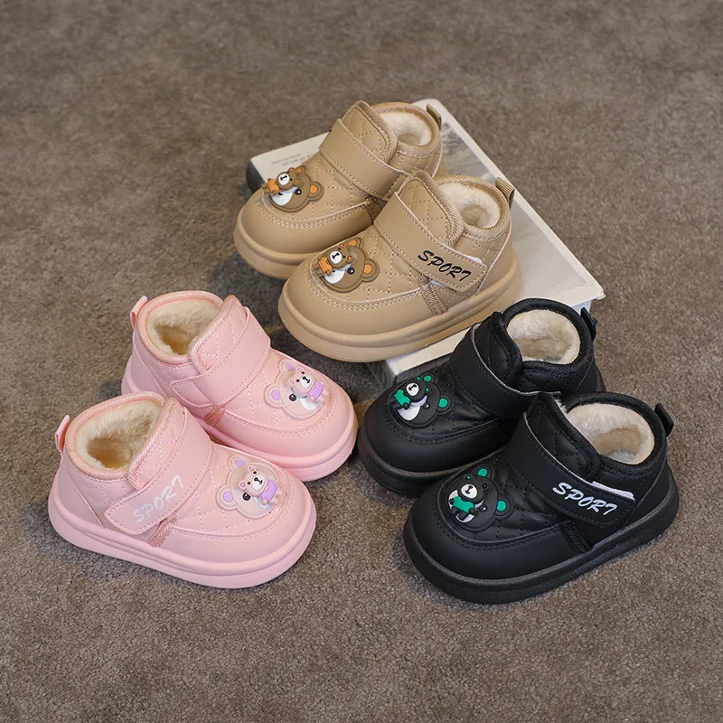 Cotton Boots for Kids Soft Anti Slip Winter Shoes
