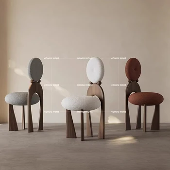 Nordic Internet Celebrity French Chair  Dining Chair Designer Retro Simple Bedroom Earring Chair Backrest Chairs Dressing Chairs