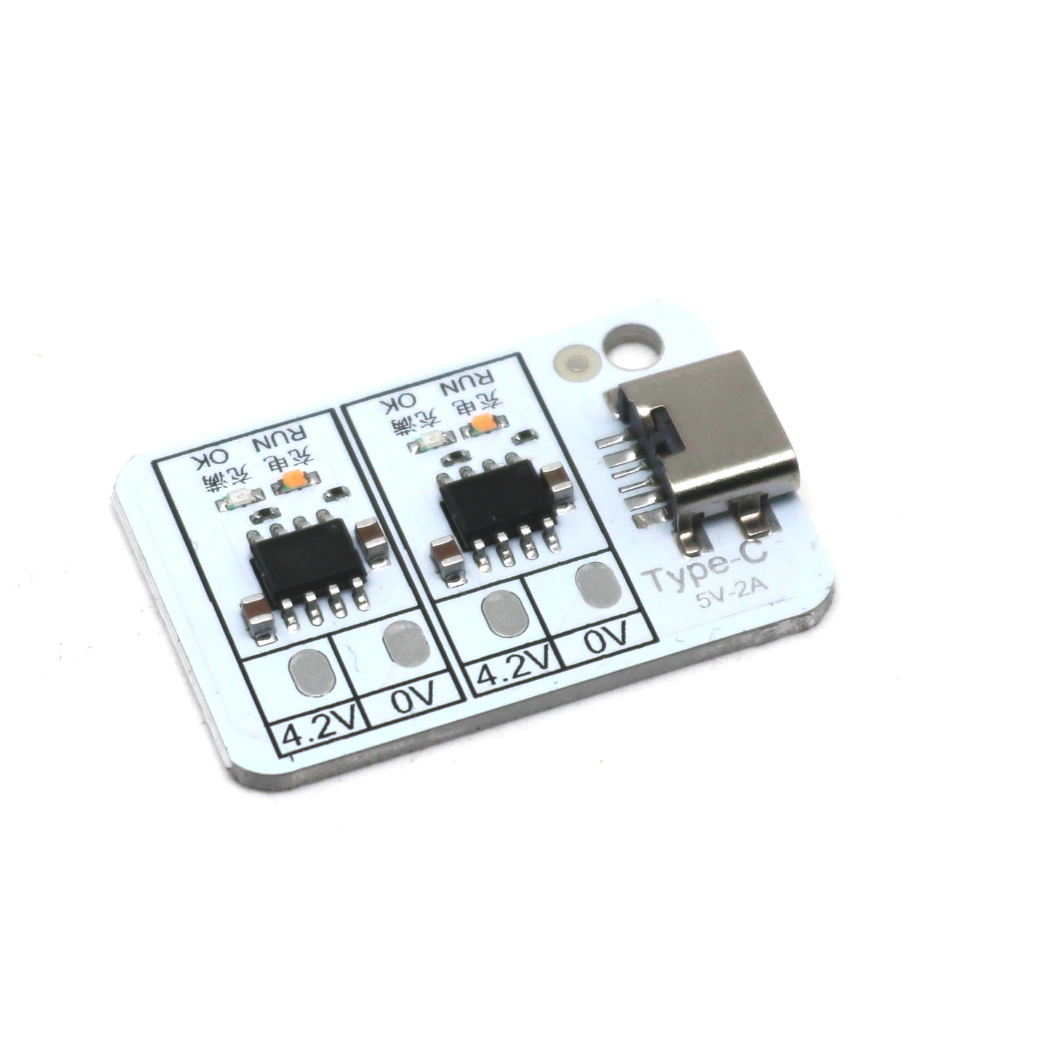 Module chargeur lithium 2 canaux USB-C 1A 4.2V avec protection