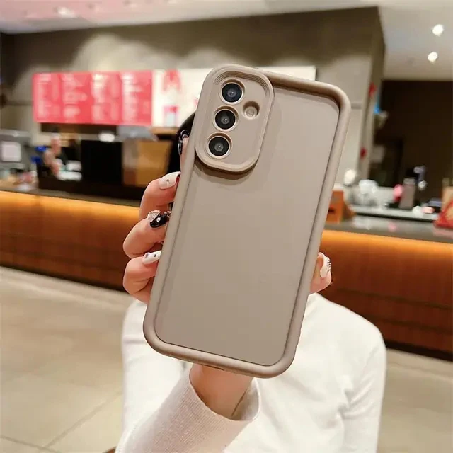 Elegant Matte Silicone Protective Phone Case Cover