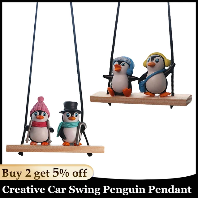 Schaukel Pinguin Hängen Auto Anhänger Nette Pinguin Rückspiegel Hängen  Ornamente Schaukel Auto Innen Decoraction Zubehör - AliExpress