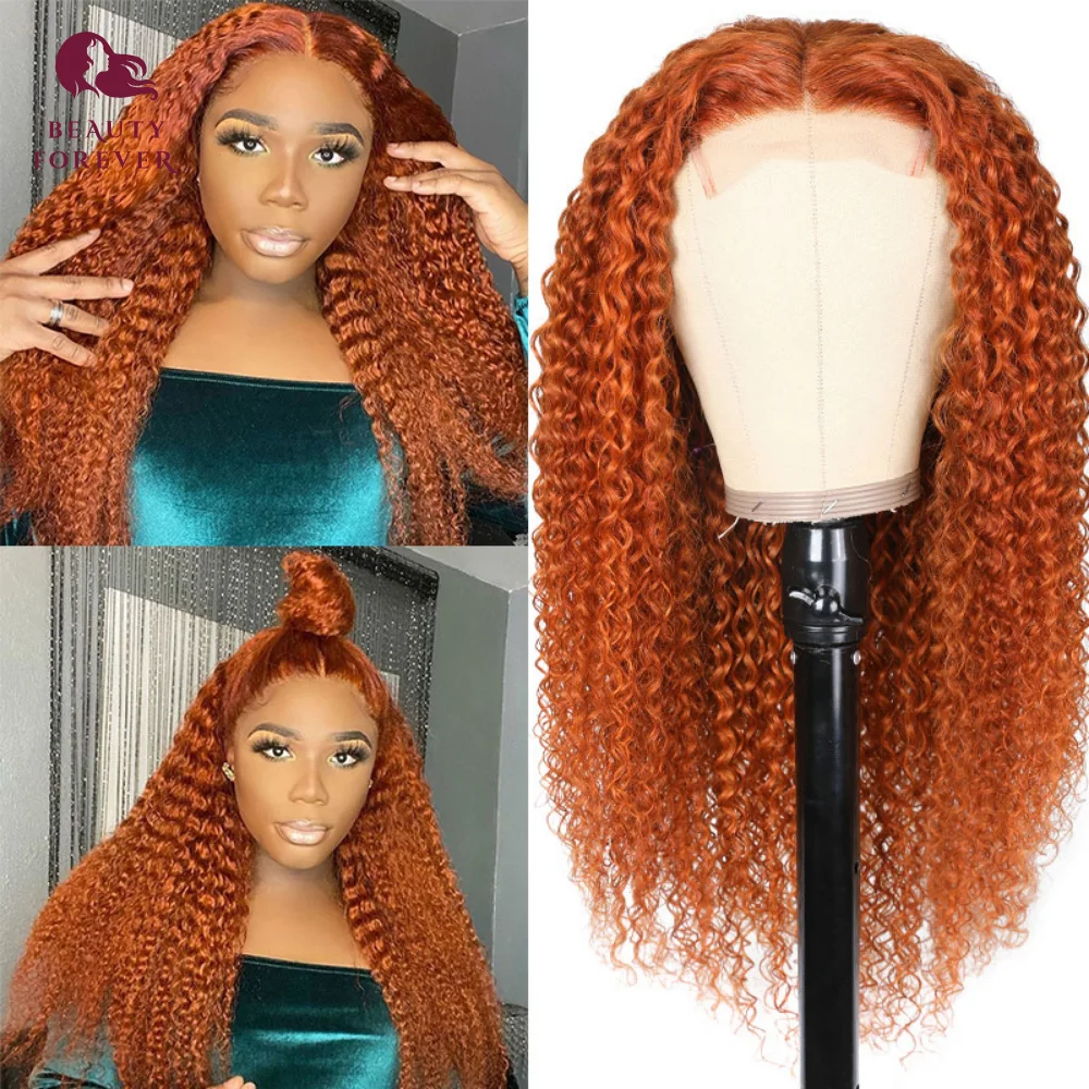 Beautyforever Perfect Fall Colored Wigs Orange Ginger Curly Hair 4x1 T Lace  Part Wig Human Hair 150% Density For Women|Human Hair Lace Wigs| -  AliExpress