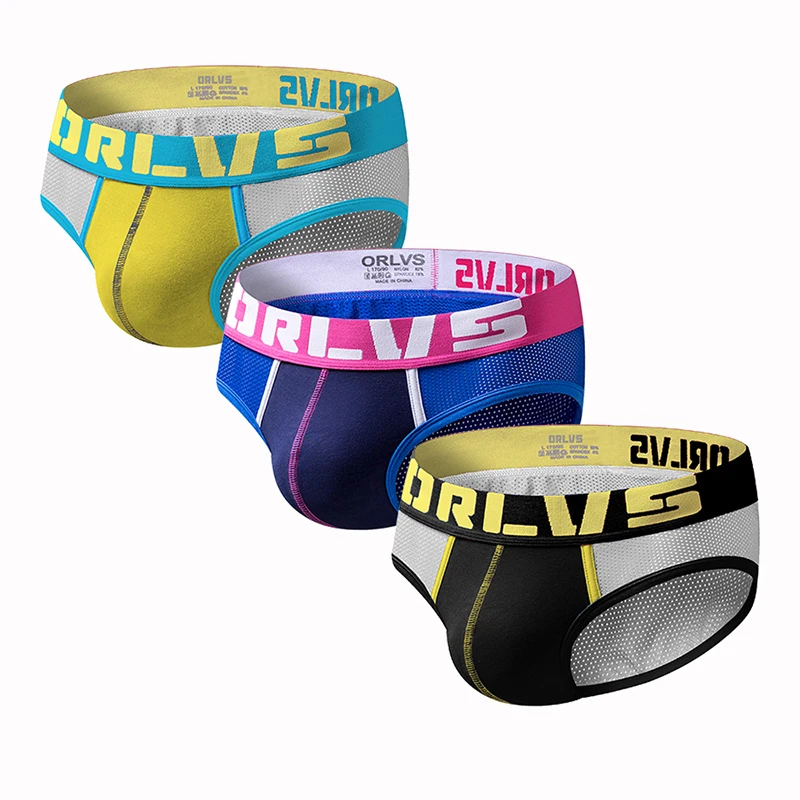 

Brand Briefs Men Underwear Male Panties Sexy Breathable Mens Briefs Cotton Slip Underpants Cuecas jocks Men Hombre Mesh