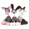 Squeak Dog Toys, Durable Stuffed Animal Plush Chew Toys, Dog Toys for Cleaning Teeth, Suitable for Small Medium-sized Dogs 6