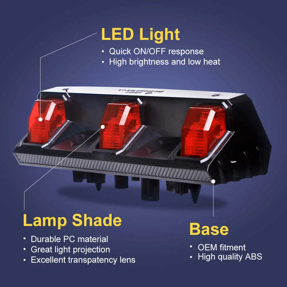 Led Third Brake Lights LED Rear Lights High Mount Stop Lights For Jeep Wrangler