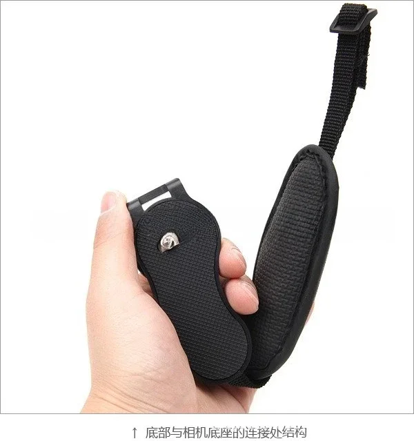 유니버설 미러리스 DSLR 카메라용 프리미엄 PU 가죽 미끄럼 방지 핸드 그립 컴포트 손목 스트랩 사진 액세서리
