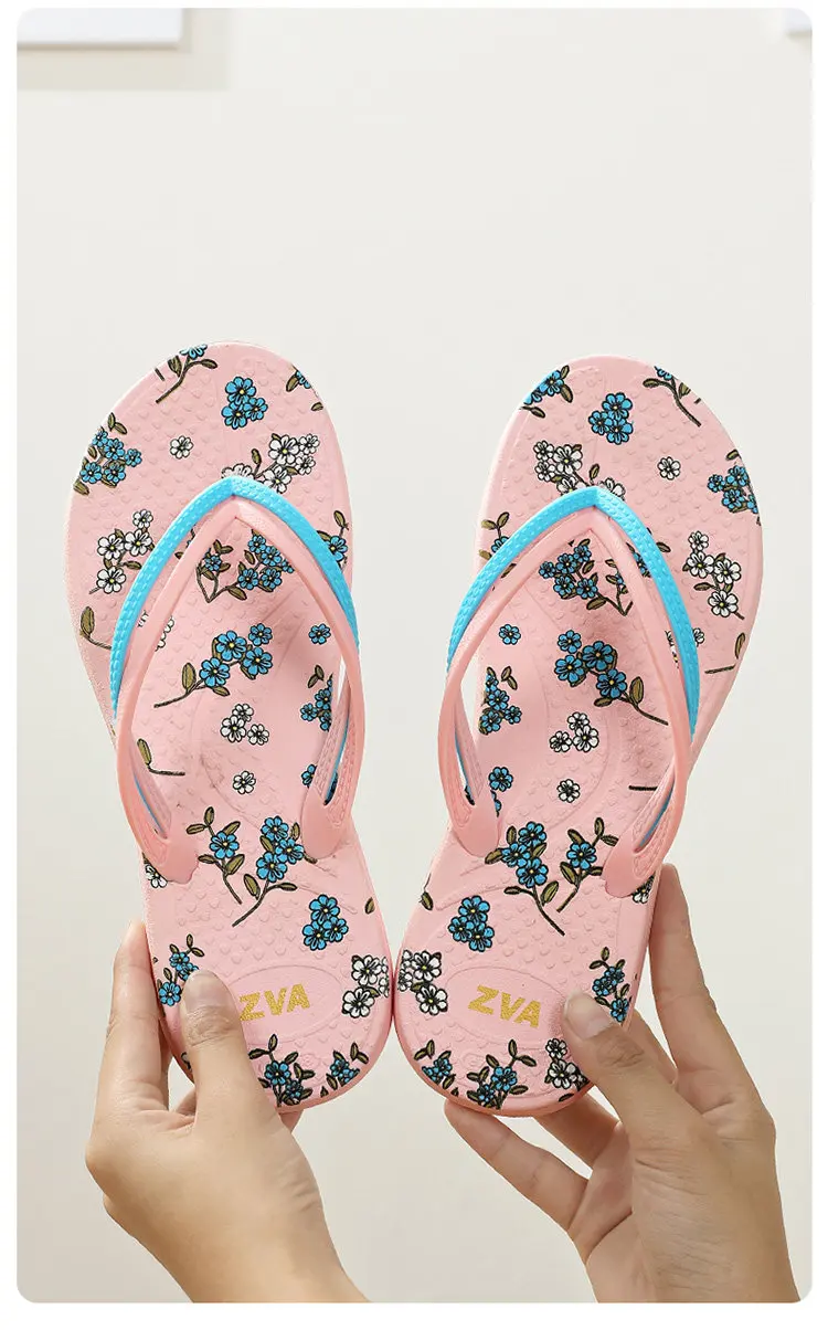 ZVA Damen Flip-Flops Sommer Wasserdichte Rutschfeste Badezimmer-Slipper Rosa Sandalen mit Dicker Sohle – Detail 16