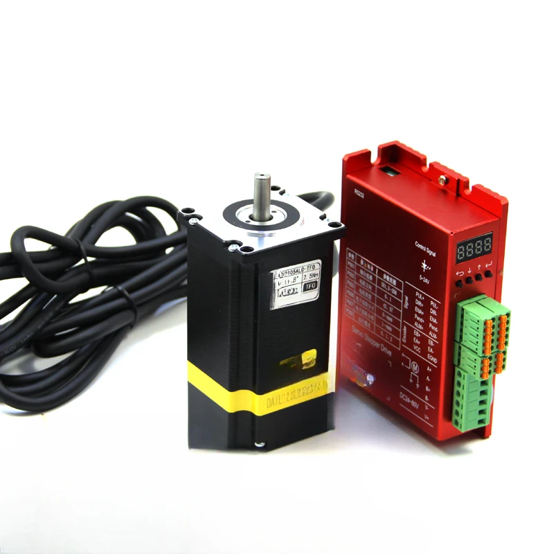 

57 60 two-phase stepper closed-loop motor, digital display driver set, high-speed high torque deceleration control