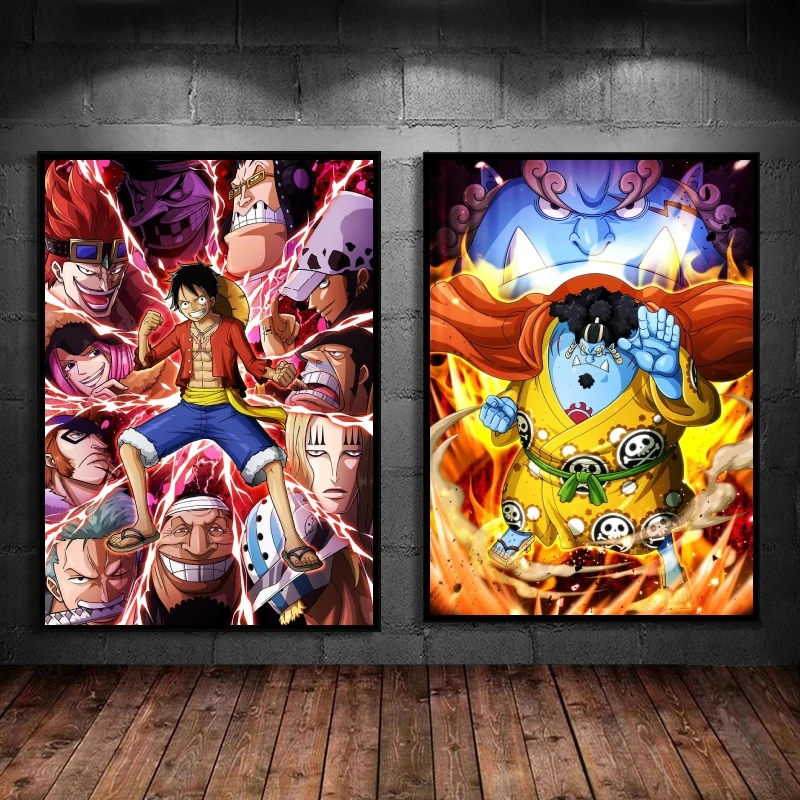 

Canvas Posters One Piece Luffy Living Room Children's Bedroom Decor Decorative Birthday Gifts Wall Stickers Comics Pictures