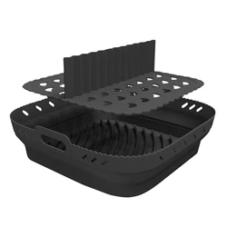 Comprehensive 22CM Square Silicone Air Fryer Accessory Set (Fanghei baking tray)