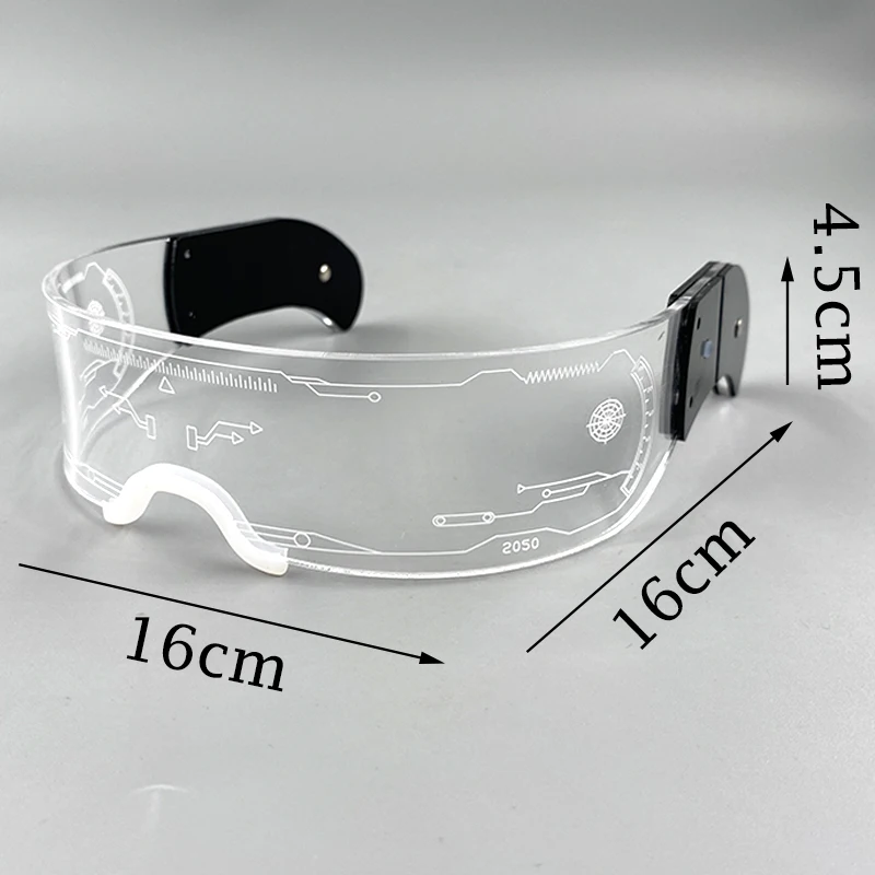 High-quality LED Luminous Glasses Carnival Acrylic Glowing Glasses KTV DJ Bar Costume D&eacute;cor Birthday Christmas Gift