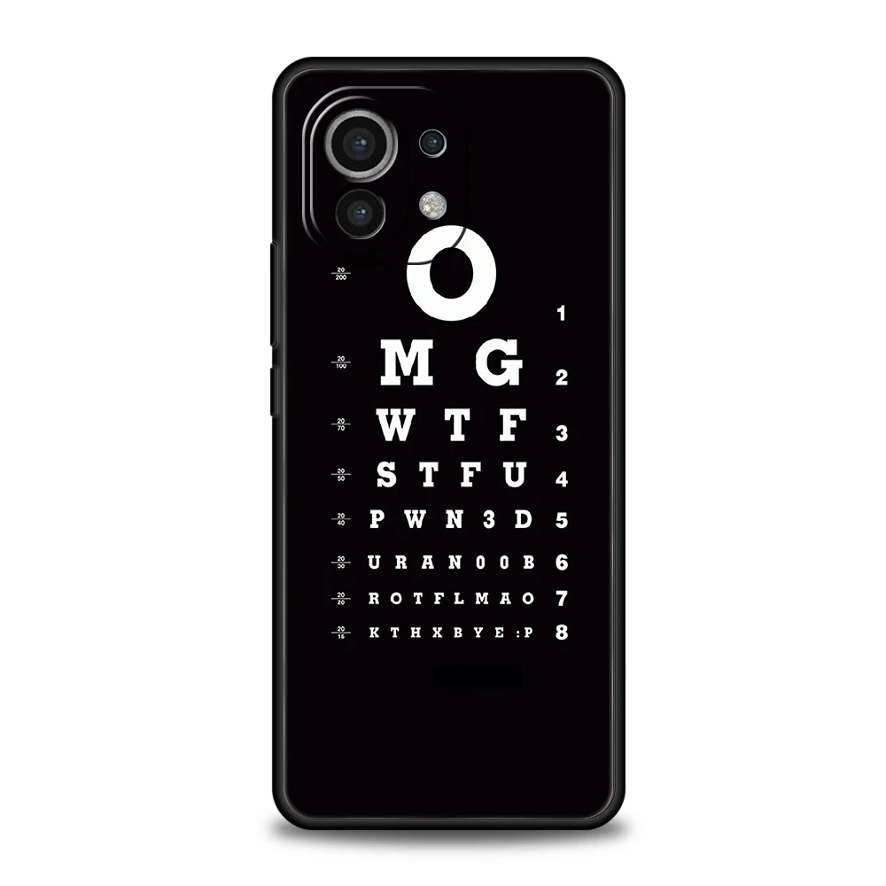 Medical Eye Vision Chart Design Soft TPU Phone Case Cover