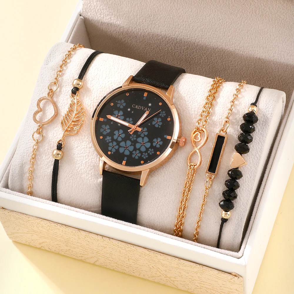 Elegant Leather Women's Watches with Alloy Bracelet