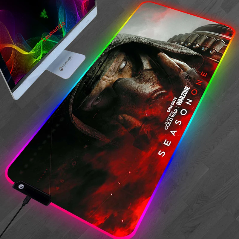 

Игровой компьютерный коврик для мыши с RGB-подсветкой, коврик для мыши с вызовом из зоны боевых зон, аксессуары, Настольный коврик для клавиат...